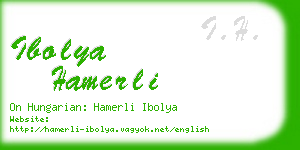 ibolya hamerli business card